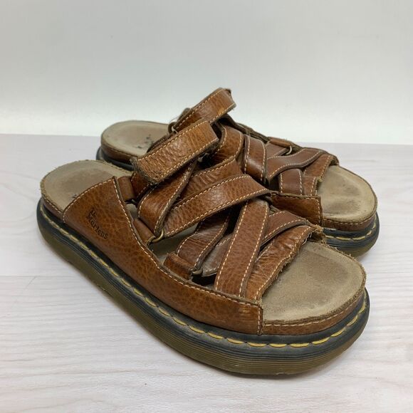 Vintage Dr. Martens Dune Fisherman Y2K Leather Chunky Sole Platform Sandals Sz 9 - Picture 1 of 11
